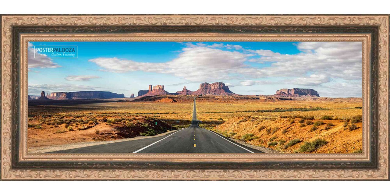 Panoramic Classic Black Picture Frame - UV Acrylic, Foam Board Backing, Hanging Hardware